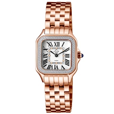 GV2 Milan Damen 12111B Schweizer Quarz Rose Gold Edelstahl Diamant Uhr
