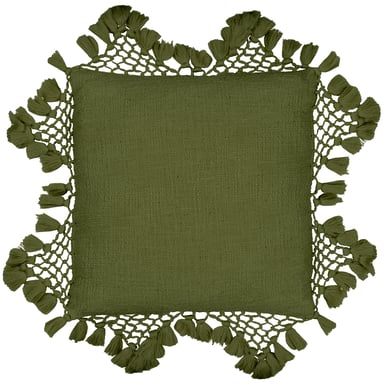 Yard Anko Macrame Tasselled Polyester Filled Cushion