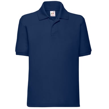 Fruit of the Loom - Poloshirt für Kinder kurzärmlig (Marineblau)