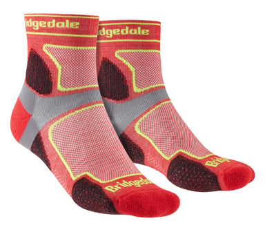 Bridgedale - Herren Trail Running Ultraleicht T2 Coolmax Sport 3/4 Crew Socken - Rot