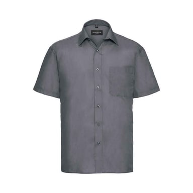 Russell Collection - Formelles Hemd Pflegeleicht für Herren kurzärmlig (Grau)