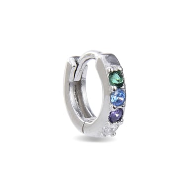 Piercing Luxenter, Ansung Sterling Silber 925 und mehrfarbige Zirkonia Rhodium plattiert