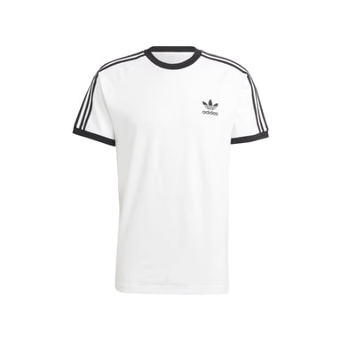 HERREN-MODE-T-SHIRT 3-STREIFEN-T-SHIRT WEISS