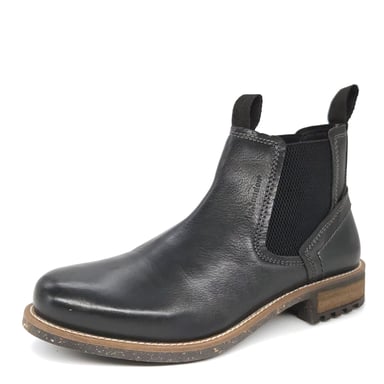 HX London Merton Leather Black Mens Chelsea Boots