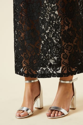 Wide Fit Spark Block Heel Sandals