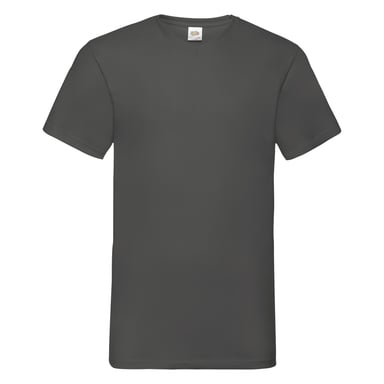 Fruit Of The Loom Valueweight T-shirt für Männer mit V-Ausschnitt, kurzärmlig (Hell Graphit)
