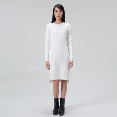 Schnürung im Rücken Pullover Kleid