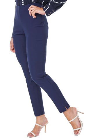 Petite High Waisted Stretch Trousers Smart Office Leggings