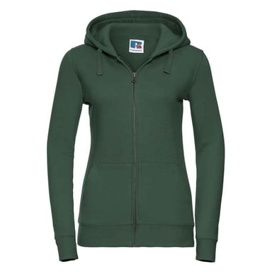 Russell - "Authentic" Kapuzenpullover Durchgehender Reißverschluss für Damen (Flaschengrün)