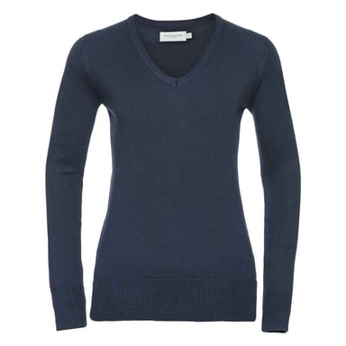 Russell Collection - Sweatshirt V-Ausschnitt für Damen (Dunkelblau)