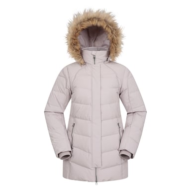 Mountain Warehouse Damen/Damen Isla II Lange Daunenjacke (Helles Beige)