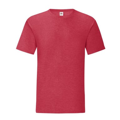 Fruit of the Loom - "Iconic 150" T-Shirt für Herren (Rot meliert)