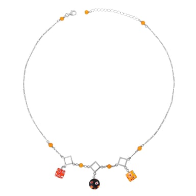 Orphelia Damen 925 Sterling Silber Halskette - Silber ZK-2584