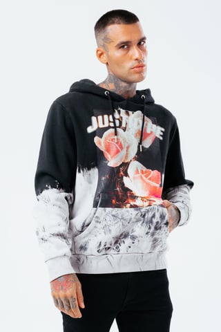 Hype Rose Fire Oversized Men's Hoodie