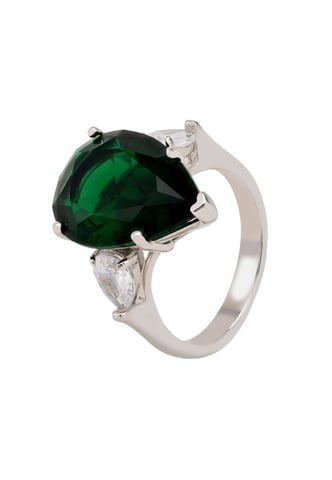bague en pierre gemme rania larme argent émeraude