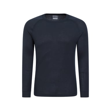 Mountain Warehouse Herren Talus Rundhalsausschnitt Langarm Thermal Top (Navy)