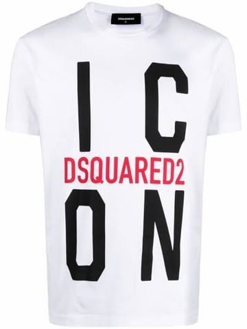 Dsquared2 Baumwoll-T-Shirt mit Icon-Logo in Weiß