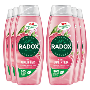 Radox Shower Gel Feel Uplifted With Grapefruit & Ginger Scent 450 ml, 6 Pack