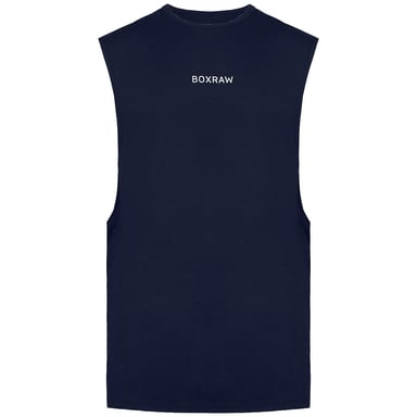 BoxRaw SMRT-TEC Marineblaues Muskel-Tanktop für Herren
