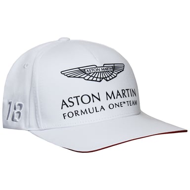 Aston Martin F1 Offizieller Fahrer Lance Stroll Herren-Kappe in Weiß