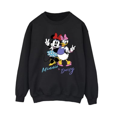 Disney Damen/Damen Minnie Mouse und Daisy Sweatshirt (Schwarz)