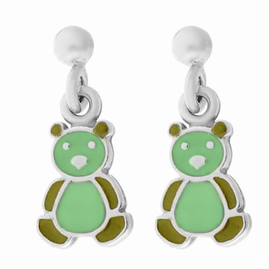 Orphelia 'Bär' Tropfenohrringe aus 925er Sterlingsilber für Kinder - Silber ZO-7140/GR