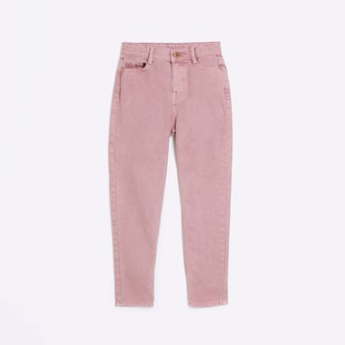 River Island Girls Mom Jeans Pink