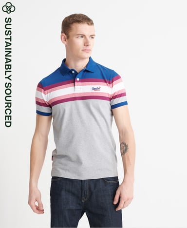 Superdry Polo rayé Malibu en coton biologique