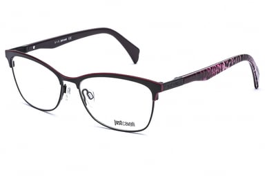 JUST CAVALLI Rectangular metal unisex Eyeglasses Shiny Black / Clear Lens