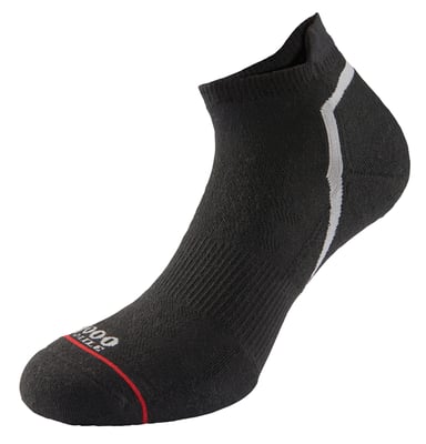 1000 Mile - Damen Einlagige Aktive Sport Atmungsaktive Knöchelsocken - Schwarz