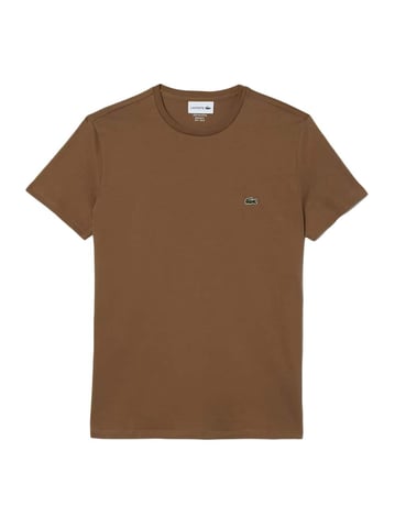 Lacoste Herren-T-Shirt aus schlichtem Pima-Leder