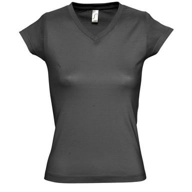 SOLs Womens/Ladies Moon V Neck Short Sleeve T-Shirt (Dunkelgrau)