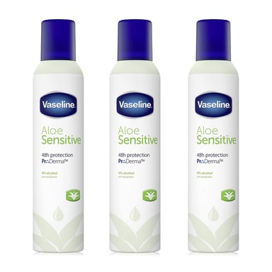 Vaseline Aloe Sensitive Anti-Perspirant for Women, Pack of 3, 250ml