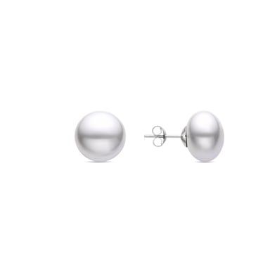 Luxenter Nandi 925 Sterling Silber und weiße Perle rhodiniert Ohrringe