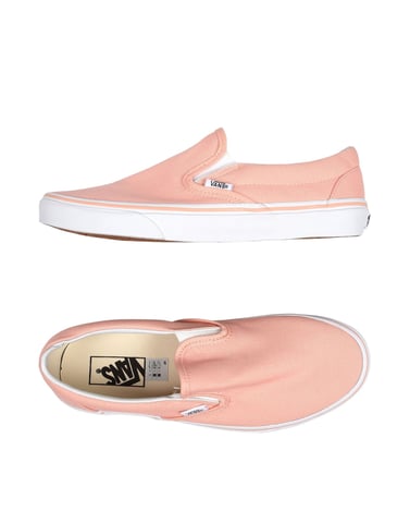 Vans Salmon Pink Canvas Slip Ons