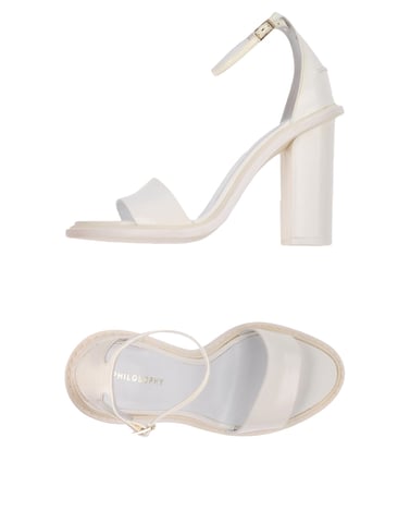 Philosophy Di Alberta Ferretti White Leather Heeled Sandals