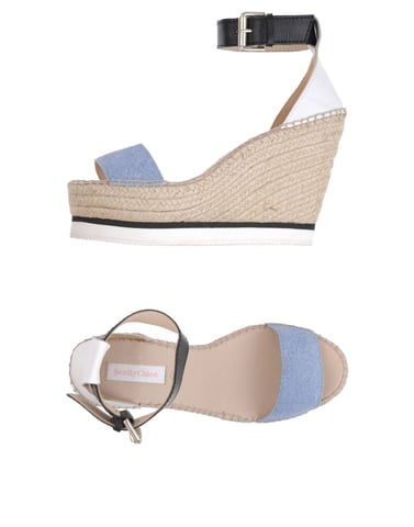 See By Chloe Azure Leather Espadrilles
