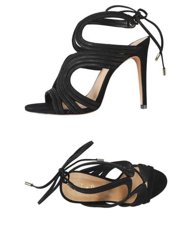 La Perla Black Leather Heeled Sandals
