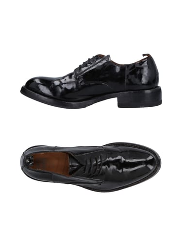 Moma Black Leather Lace Up Shoes