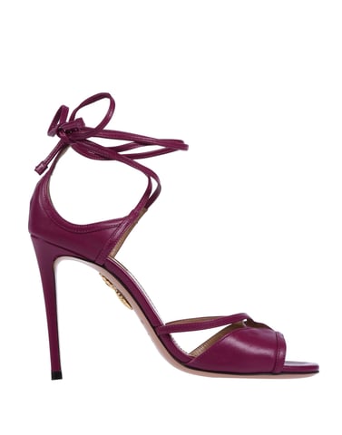Aquazzura Purple Leather Heels