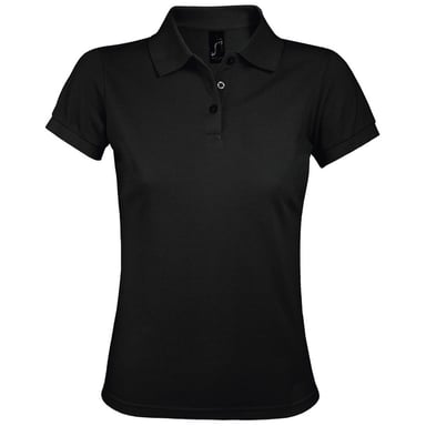 SOLs Womens/Ladies Prime Pique Polo Shirt (Schwarz)
