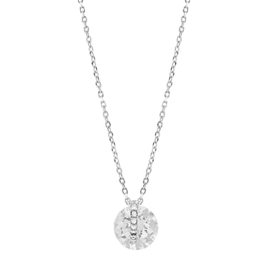 Luxenter-Halskette, 925 Sterling Silber Laia und glänzende Zirkonia mit rhodinierter Oberfläche