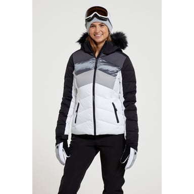 Mountain Warehouse Damen/Damen Cascade Gepolsterte Skijacke (Weiß/Schwarz)