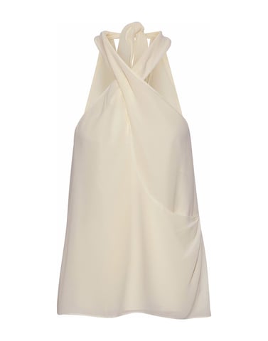Haute Hippie Ivory Crepe Top