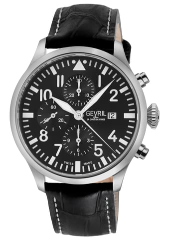 Gevril Vaughn Chronograph 47100 Schweizer Automatikuhr ETA 7750