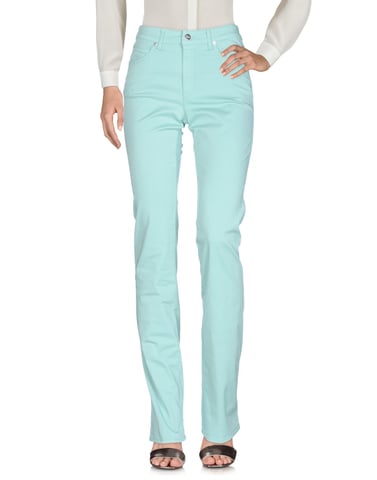 Armani Collezioni Light Green Cotton Straight Leg Trousers
