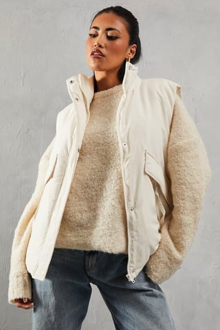 Padded Puffer Zip Pocket Gilet