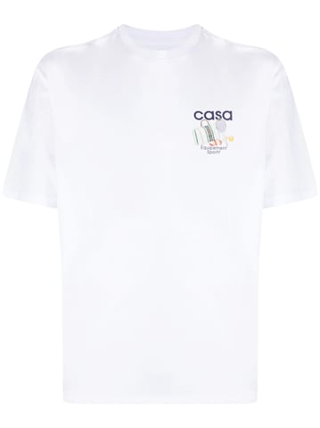 Casablanca Equipment Sportliches Baumwoll-T-Shirt in Weiß