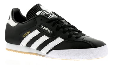 Adidas Samba Super Black Textile Leather Indoor Soccer Shoes Trainers