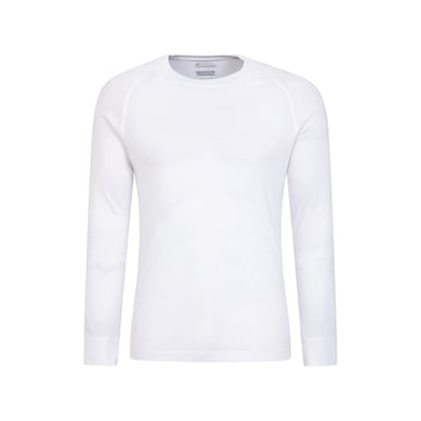 Mountain Warehouse Herren Talus Rundhalsausschnitt Langarm Thermal Top (Weiß)